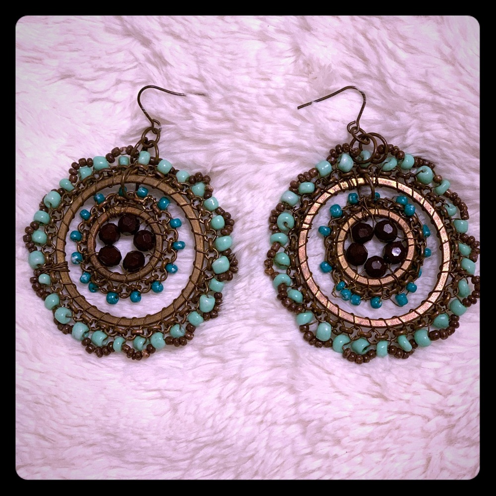 Turquoise Boho Earrings